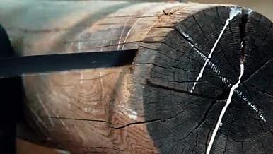 拉锯匠木工工艺电锯1分11秒静谧钢琴曲调视频的预览图